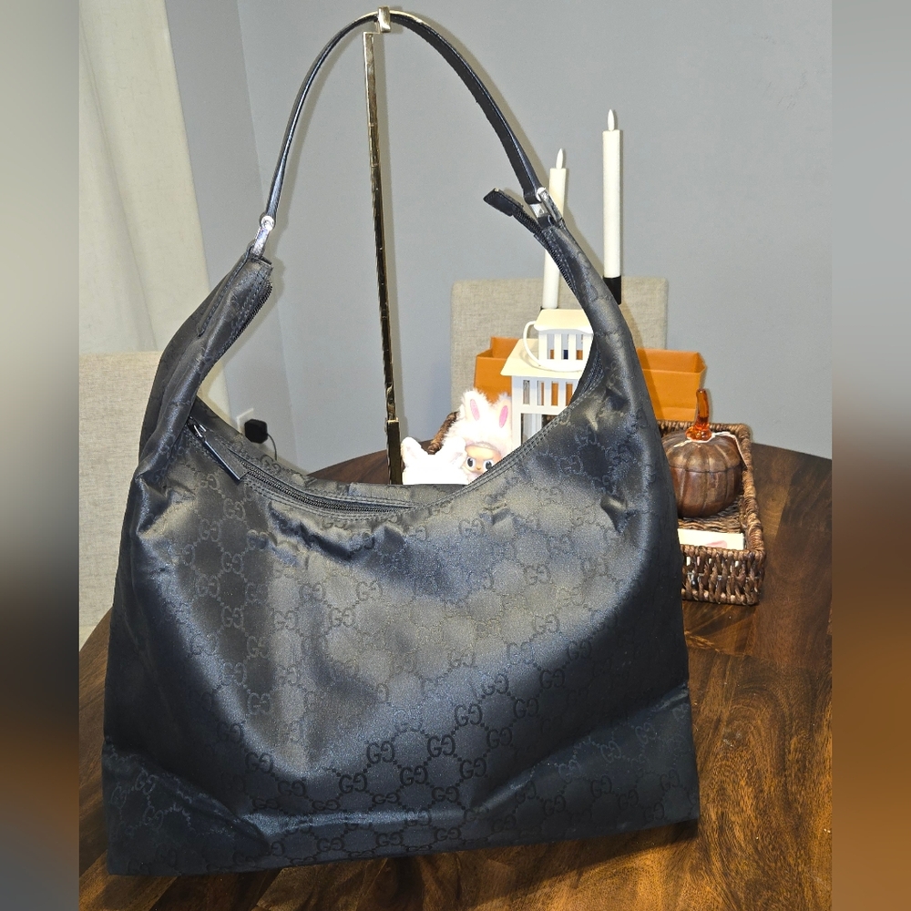 Gucci Monogram Black Hobo Bag🖤